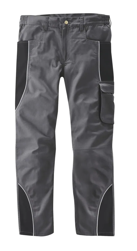 Trousers with reflective piping, color anthracite/black, size 48