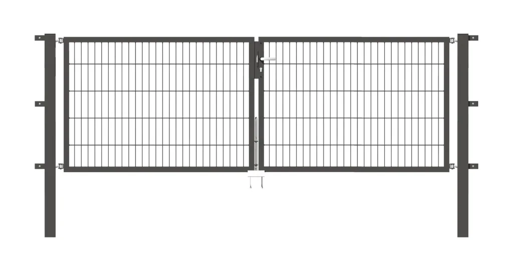 Double gate set Flexo including posts 3 x 1 m anthracite