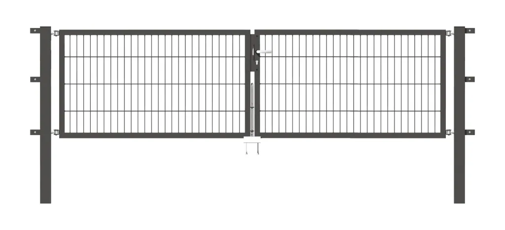 Double gate set Flexo including posts 3 x 1 m anthracite
