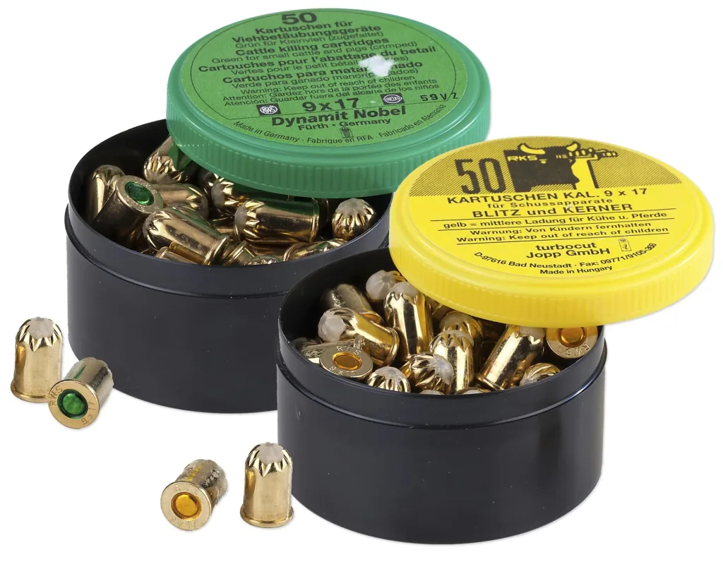 Green shot cartridges - for pigs, calves, sheep