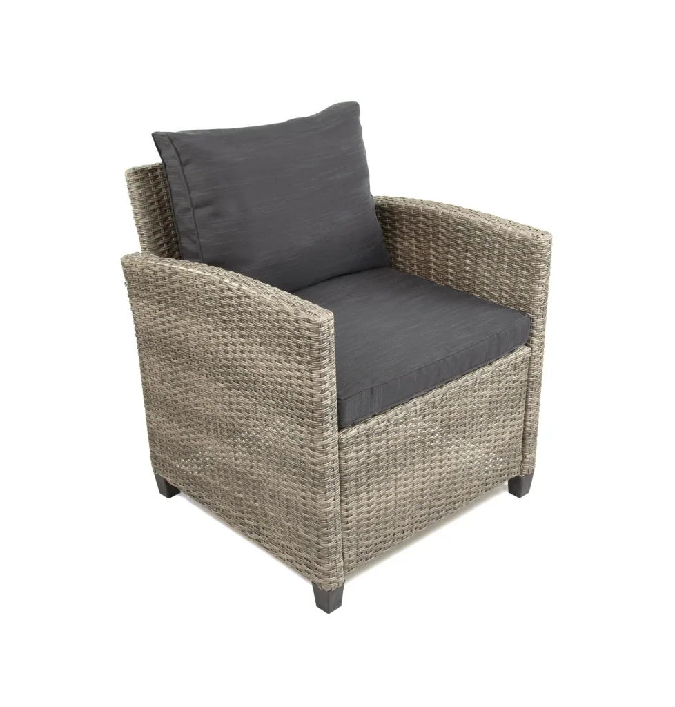 Dining Lounge Madeira II grey with dark cushions