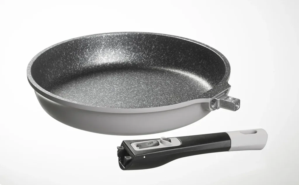 Cast aluminum frying pan MOONSCAPE Ø 24 and 28 cm with click handle