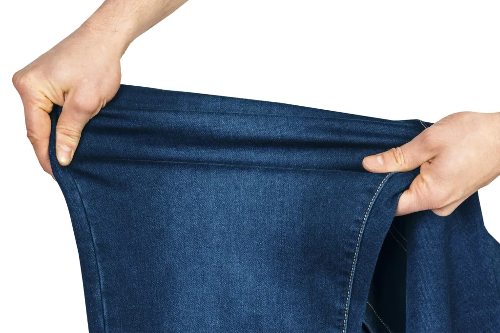 Stretch denim jogging pants, bluestone, size 60