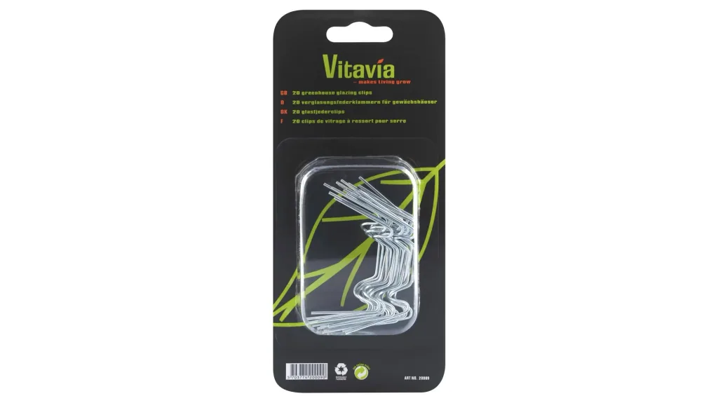 Glass spring clips, 20 pieces