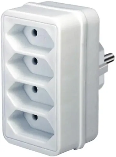 Adapter plug to 4 Euro sockets