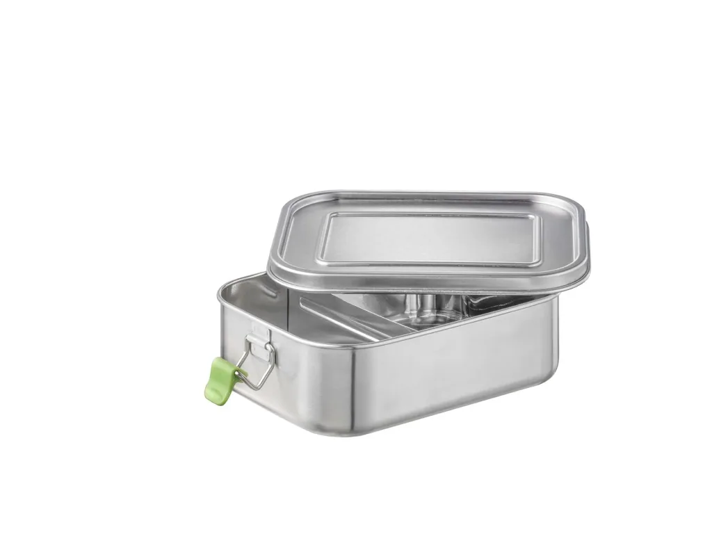 High-quality, durable stainless steel lunch box/lunch box 1.1L including divider / leak-proof food storage container / Bento Box