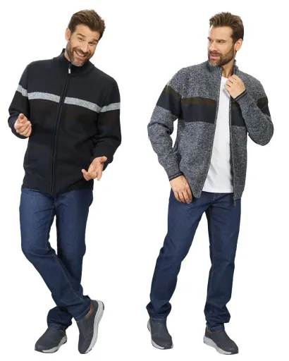Cardigan, color anthracite melange, size L