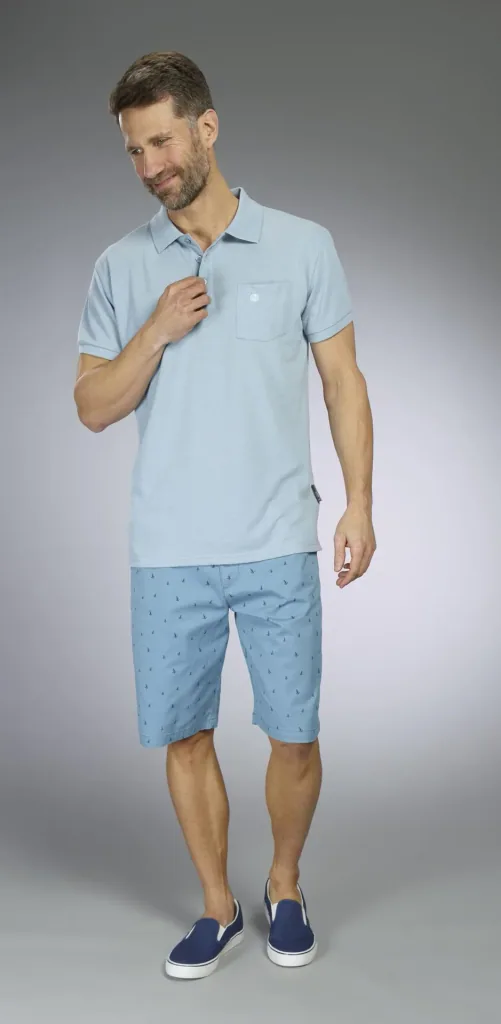 Polo shirt, light blue, size M
