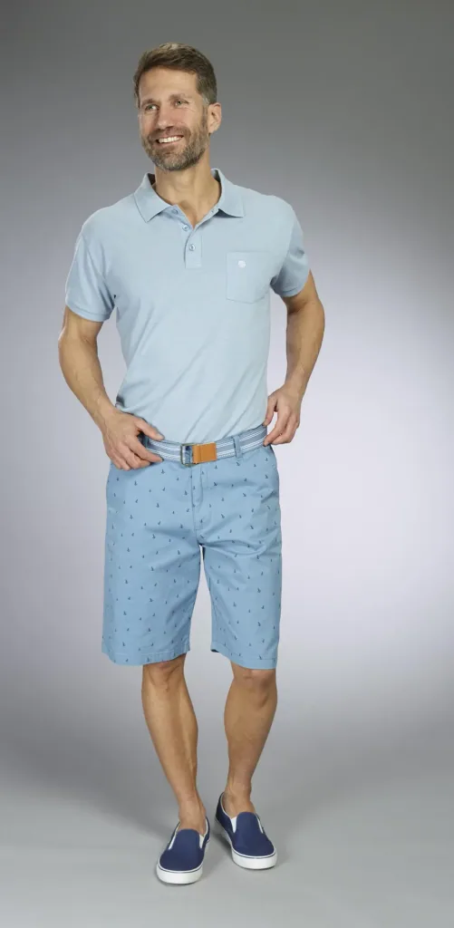 Polo shirt, light blue, size M