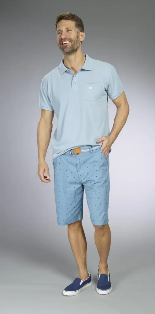 Polo shirt, light blue, size M