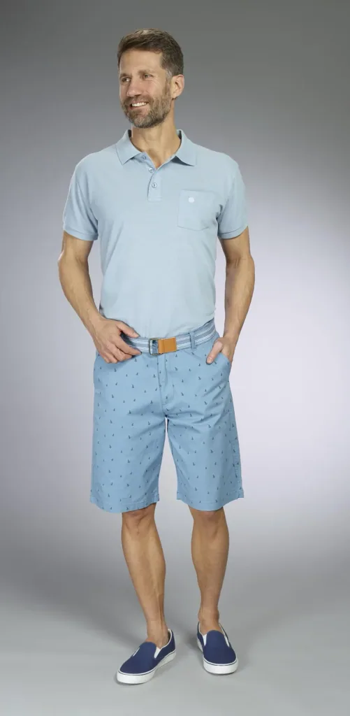 Polo shirt, light blue, size M