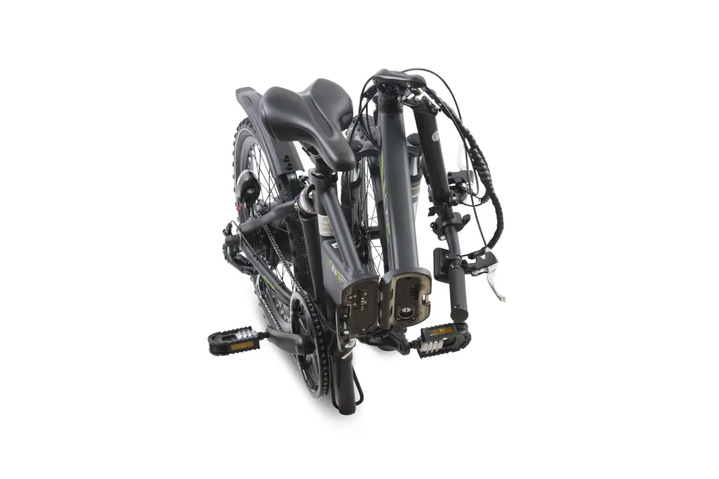 Aluminium E-Bike folding bike 20 inches, frame height 37 cm, 7-speed derailleur, white "City III"