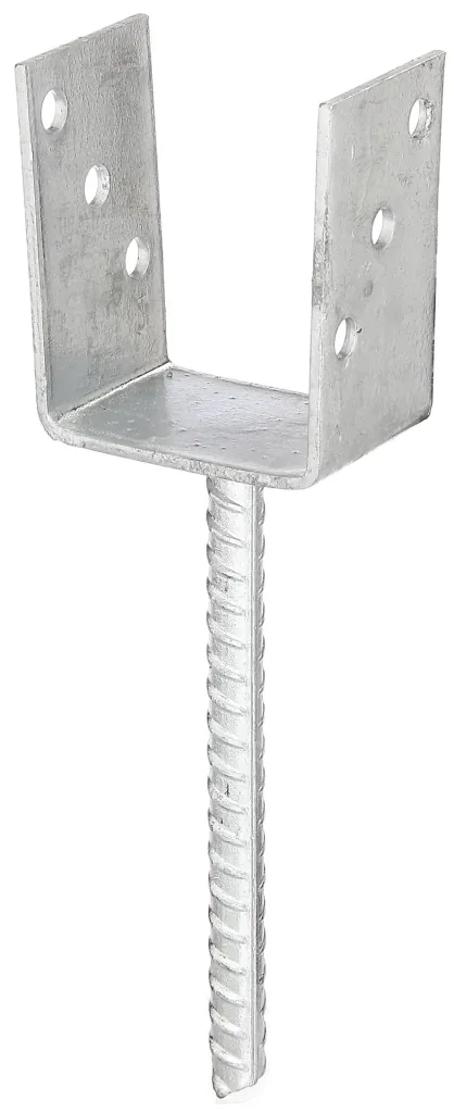 U-shaped post support, fork width 81 mm (80 mm wood = timber dimension)