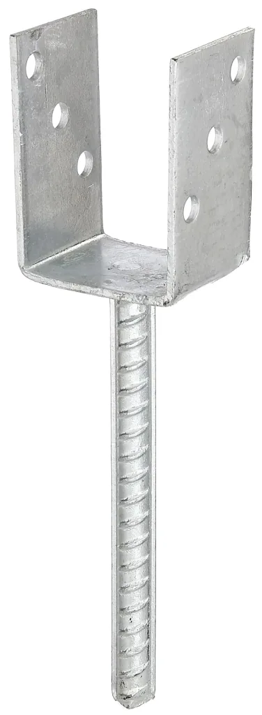 U-shaped post support, fork width 81 mm (80 mm wood = timber dimension)