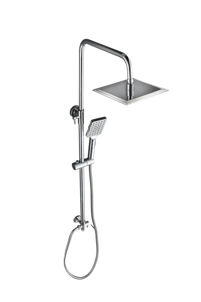 Shower system Bayala Square shower column with rain shower 20x20 cm shower set shower set