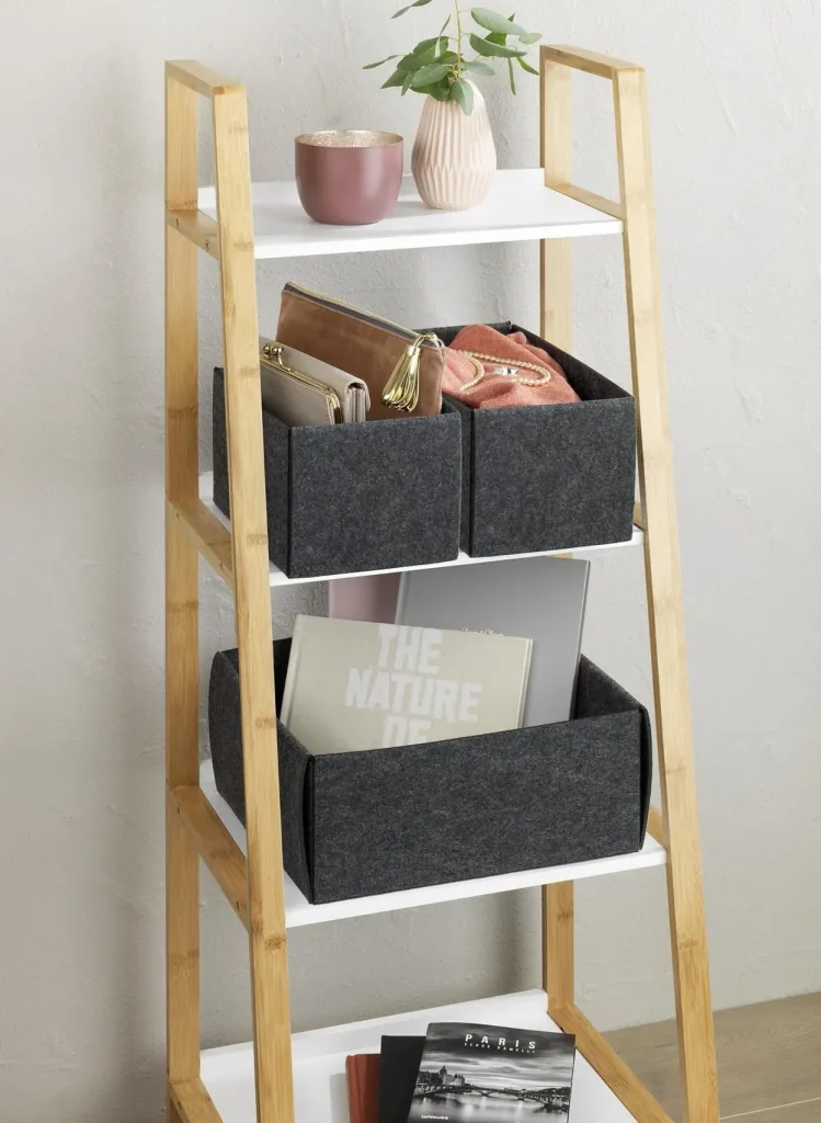 Felt basket, foldable, size S