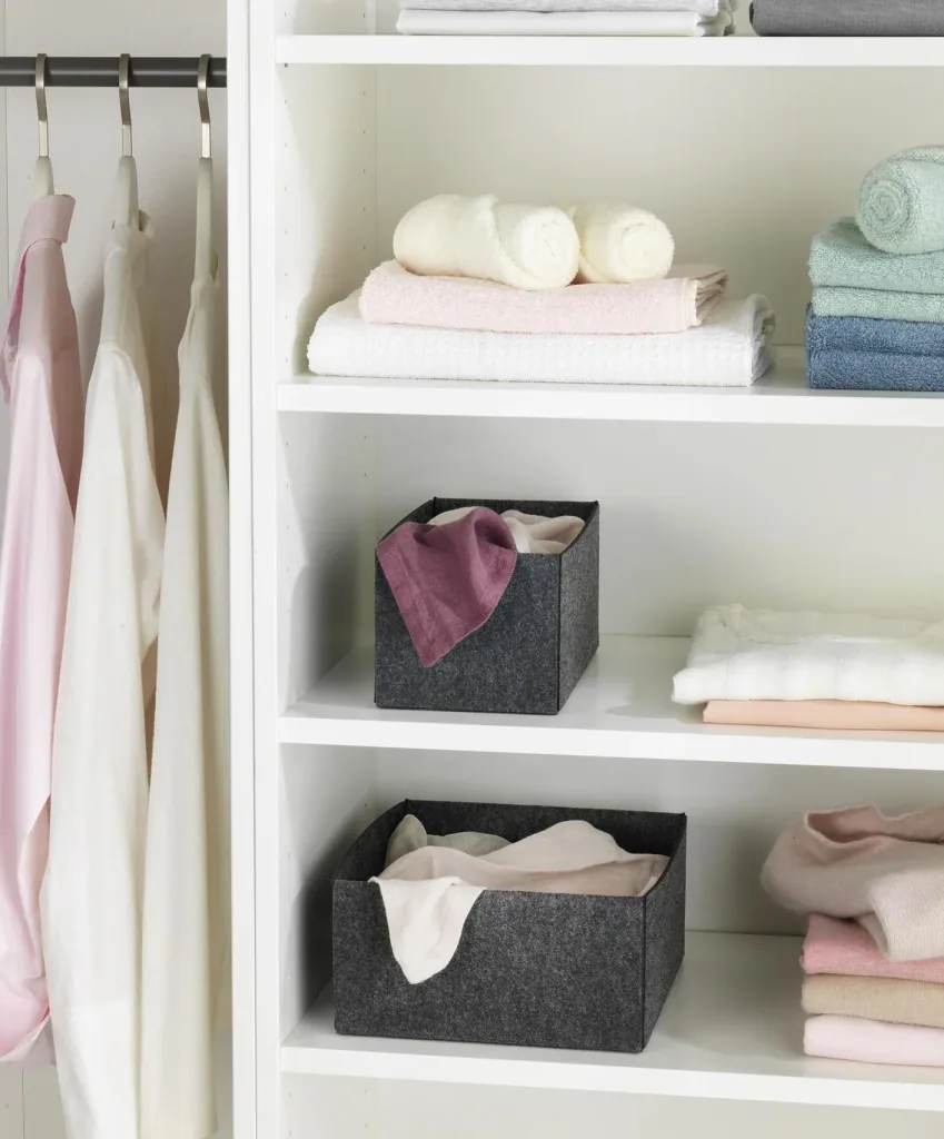 Felt basket, foldable, size S