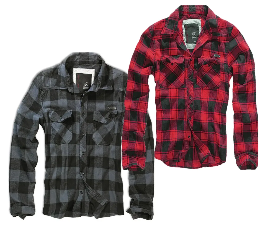 Checked shirt black/grey, size 3XL