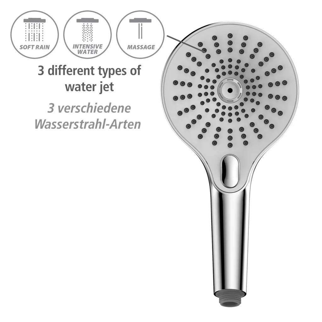 Shower head Ultimate Shower Chrome/White, Ø 13 cm