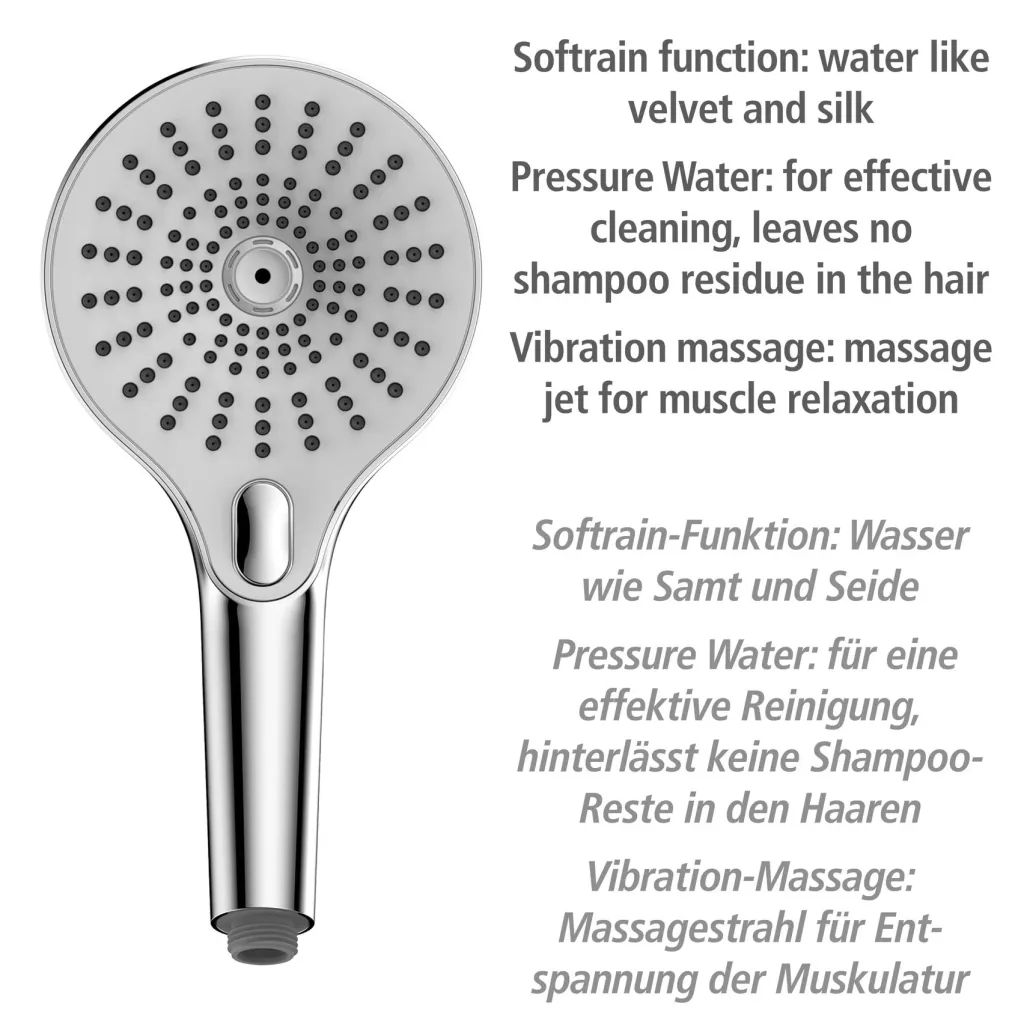 Shower head Ultimate Shower Chrome/White, Ø 13 cm