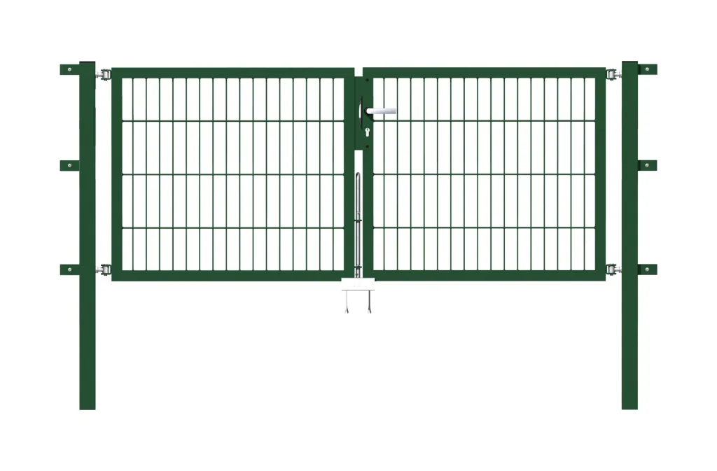 Flexo double gate with accessories, green, width 200 cm, height 120 cm, PF: 60x60 cm