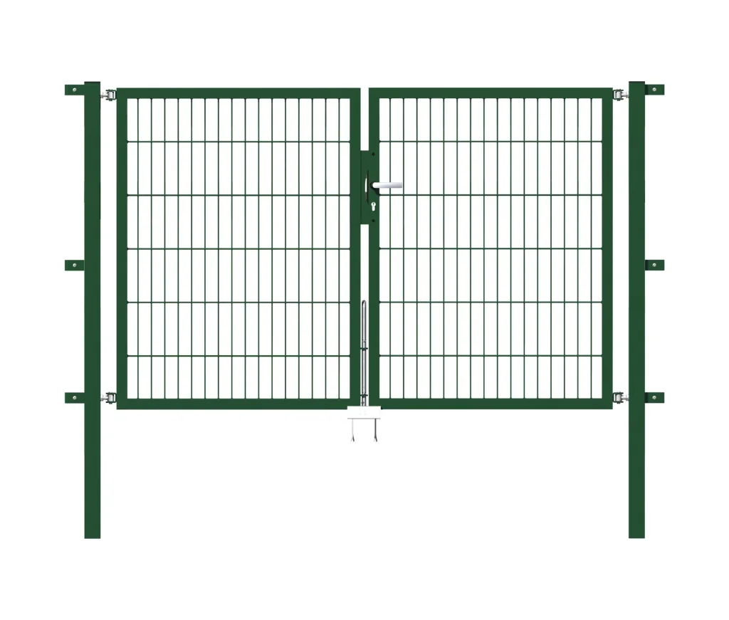 Flexo double gate with accessories, green, width 200 cm, height 120 cm, PF: 60x60 cm