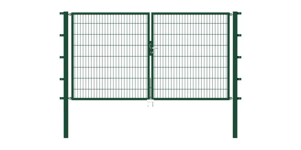 Flexo double gate with accessories, green, width 200 cm, height 120 cm, PF: 60x60 cm
