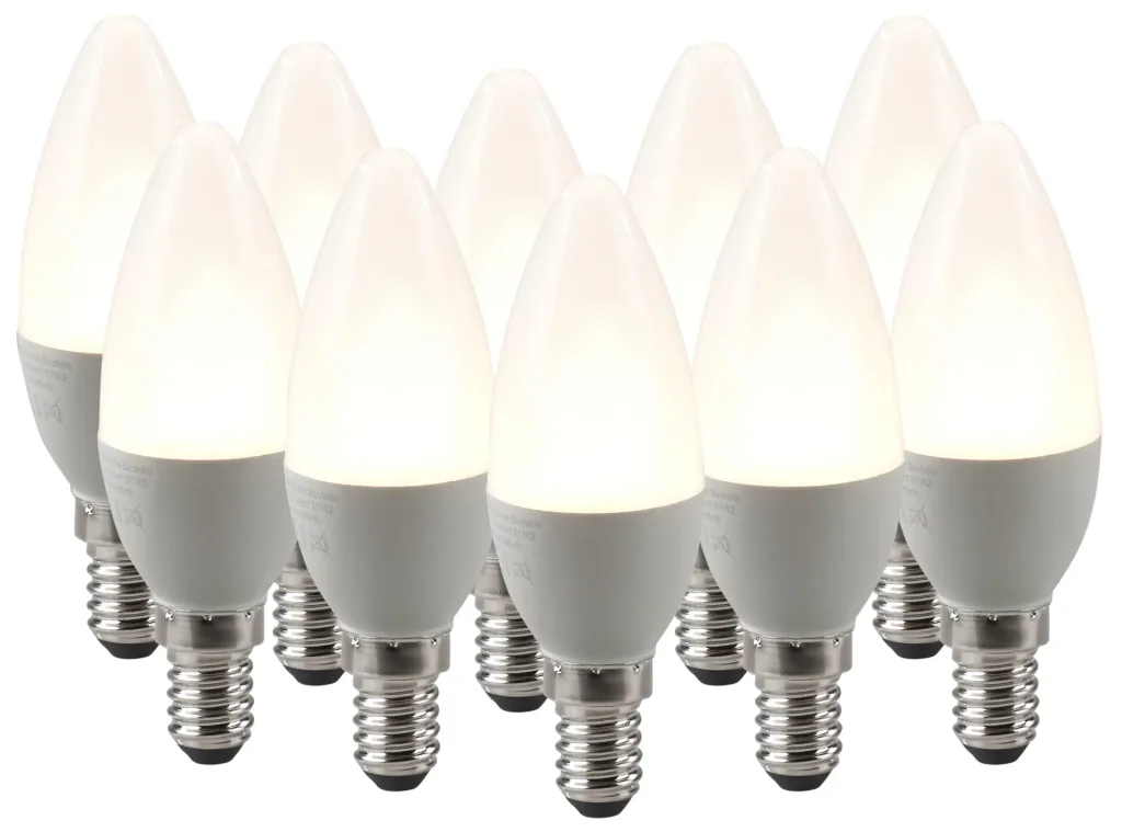 LED lamp 5W, E14, 470lm, warm white - 10 pieces