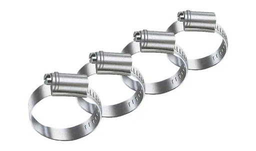 4-piece hose clamp set, galvanized 40-60 mm