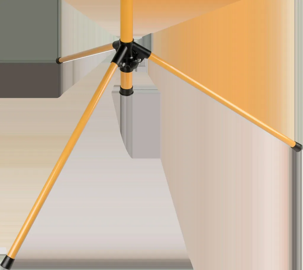 LED construction spotlight with telescopic tripod, various designs