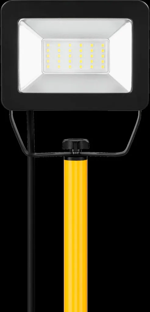 LED construction spotlight with telescopic tripod, various designs