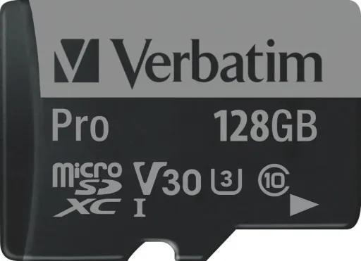 128GB microSDXC memory card with SD card adapter, U3, UHS-I