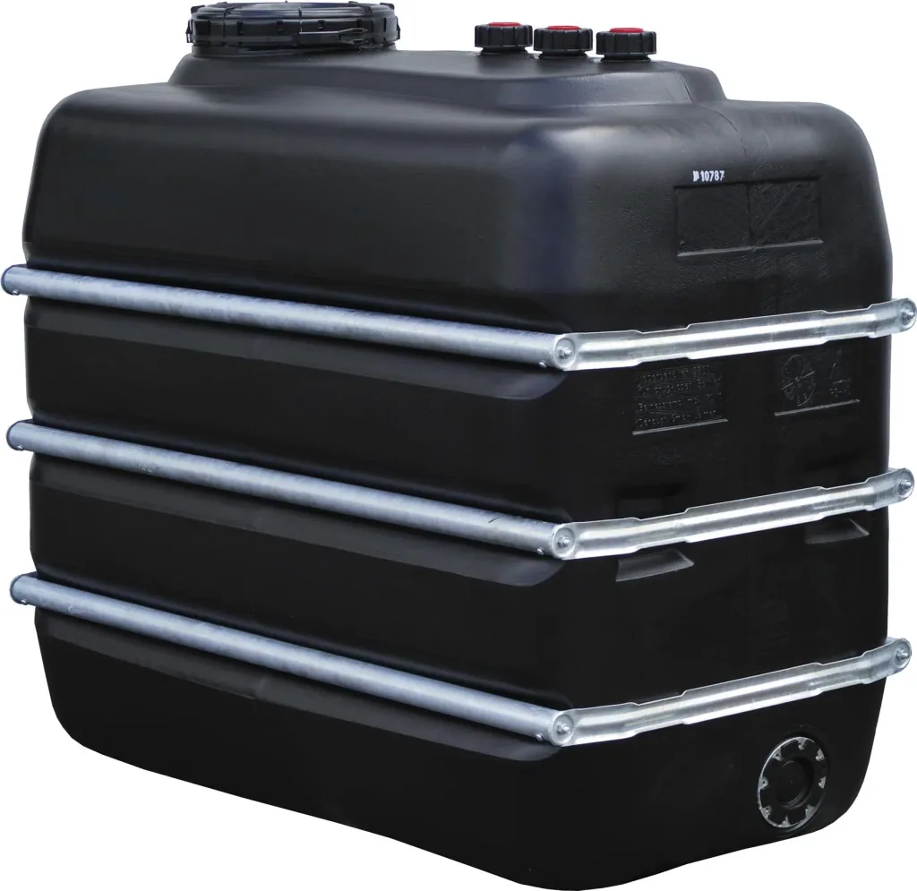 Space-saving tank 2500 L, black