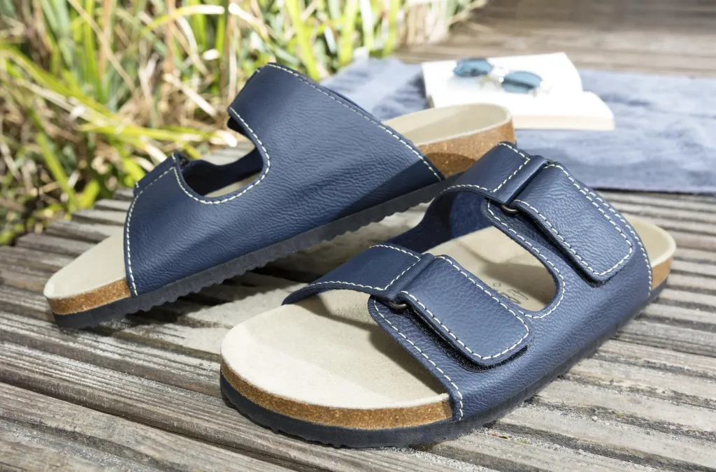 Mules, color navy, size 39