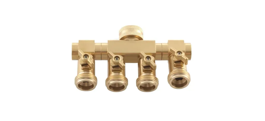 4-way water distributor - 4 taps with 3/4" external thread