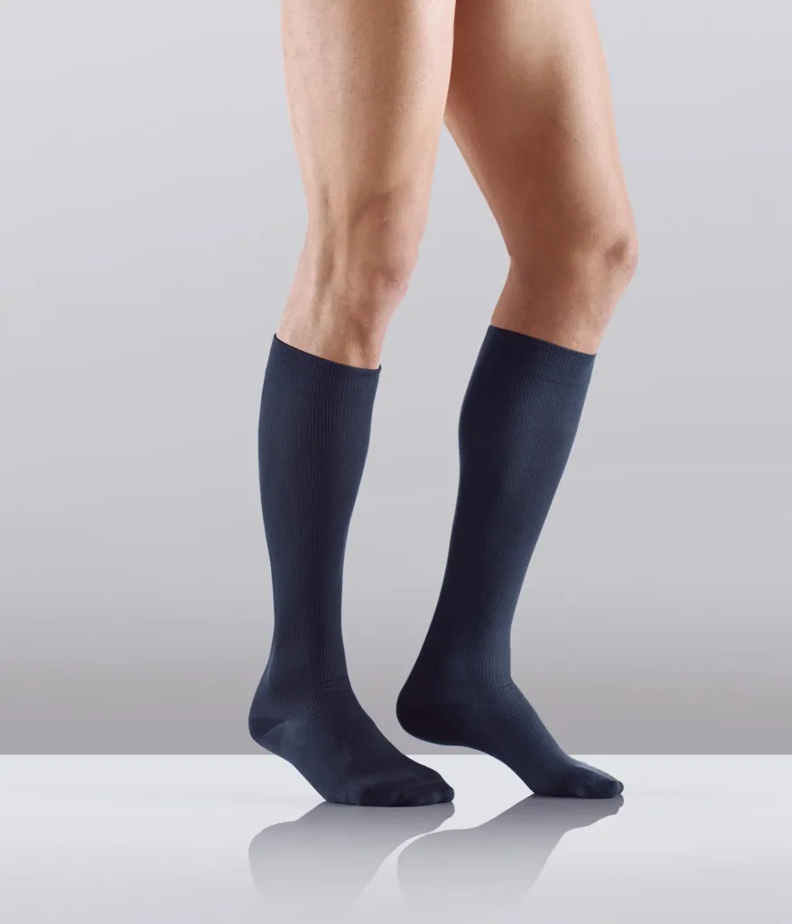 Support stockings, cotton, 2 pairs, size M (39-41), blue