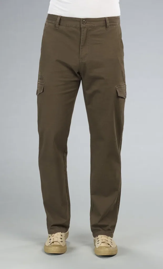 Cargo pants, color brown, size 48
