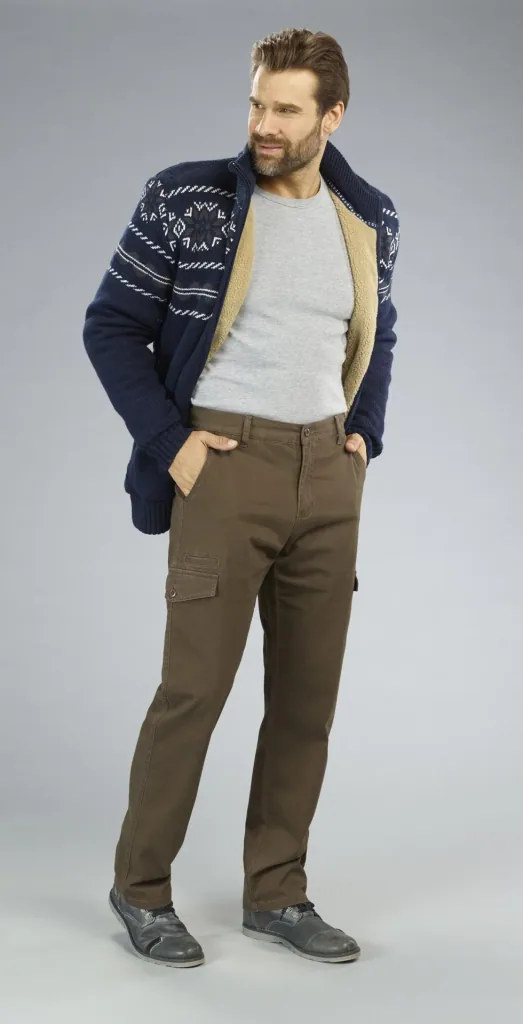 Cargo pants, color brown, size 48