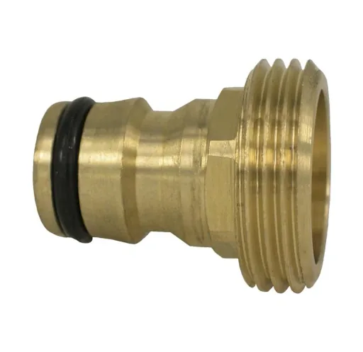 Brass device connector, plug-in system, 3/4" external thread