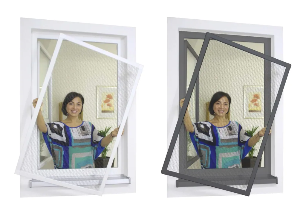 Premium insect screen frame set for windows 120 x 150 cm, white