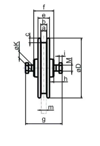 Gate rollers, loose, 75 mm, 5 pieces
