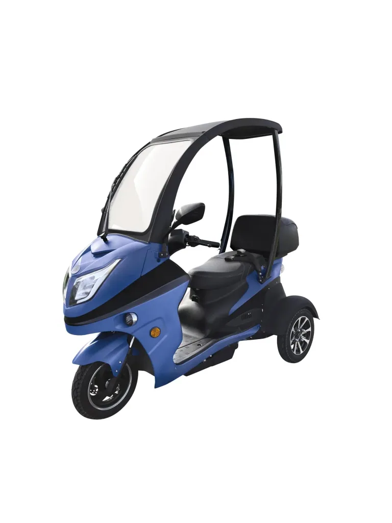 E-compact scooter "Lucca Trio" - 25 km/h - wind and weatherproof, blue