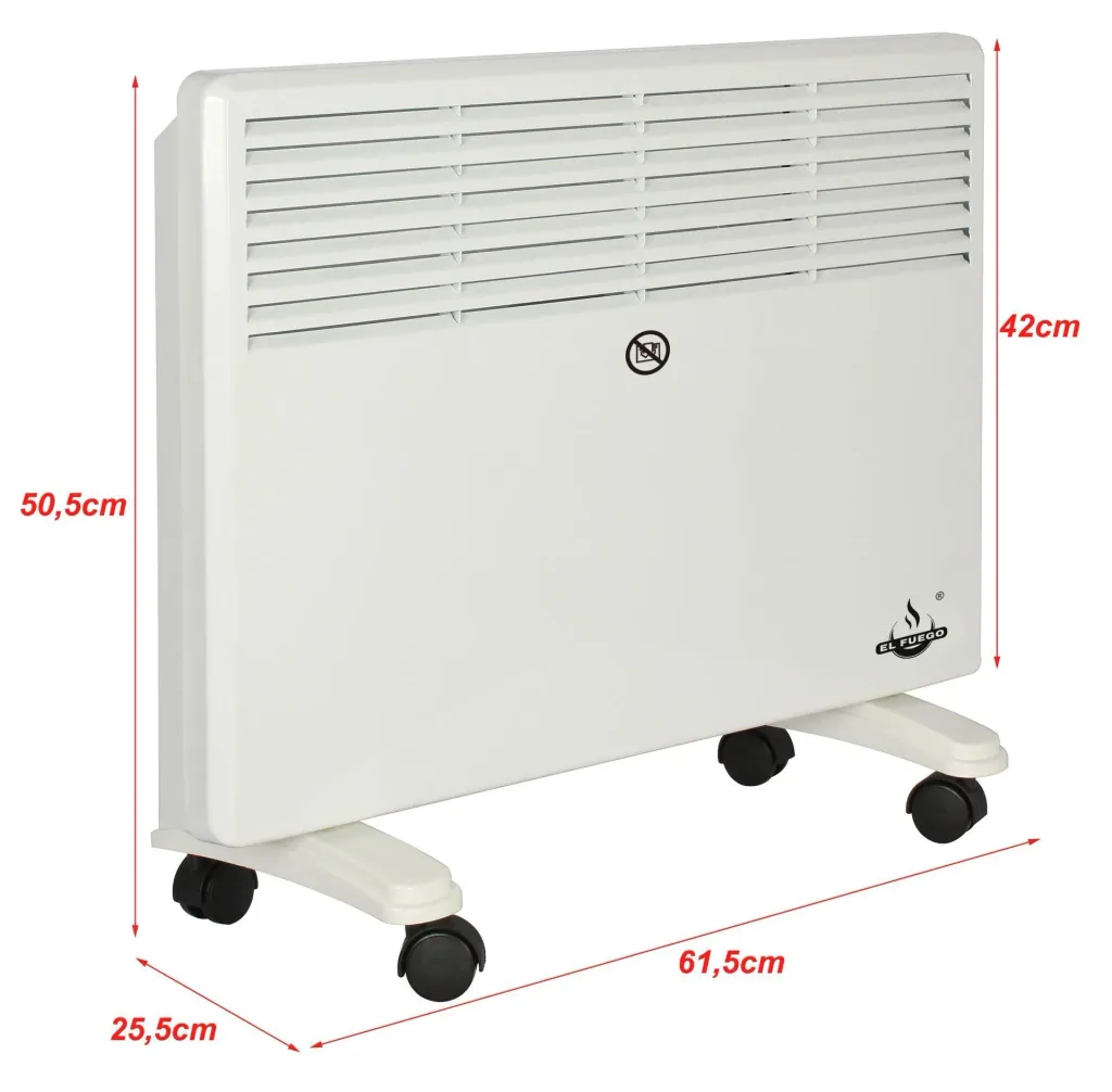 Mobile heating convector, white, 1500 W