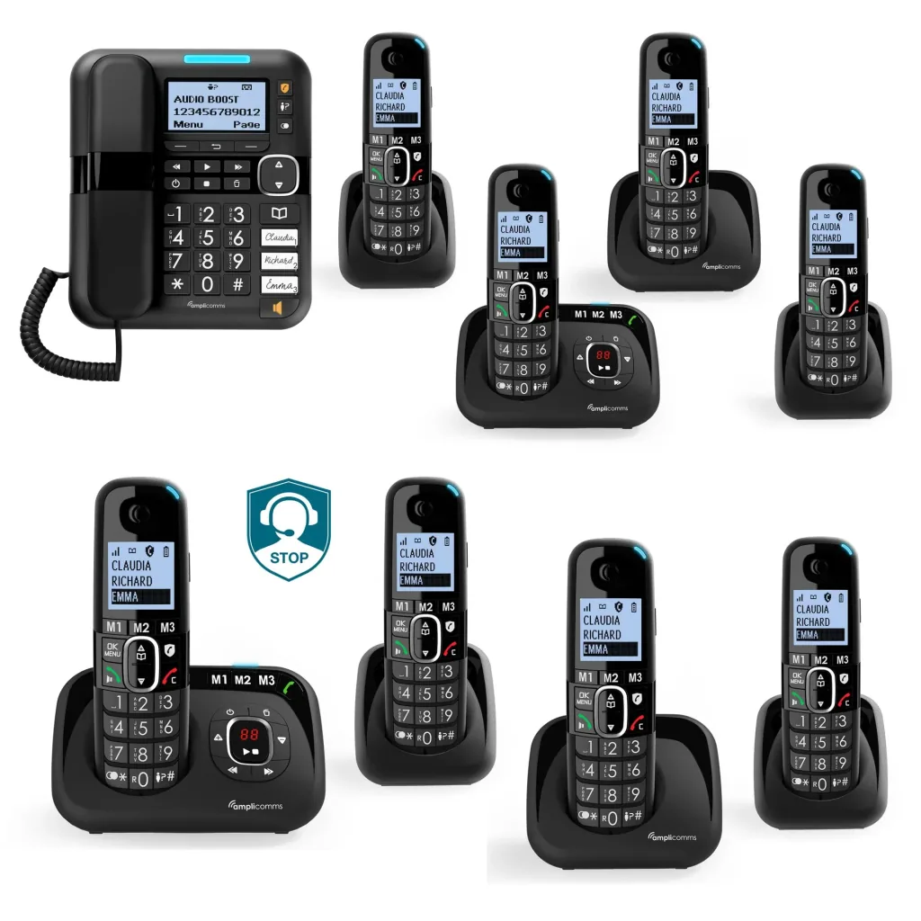 Cordless large button telephone