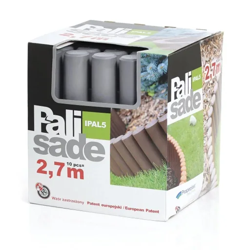 Bed edging PALISADE, grey - 10 pieces - 2.7 m