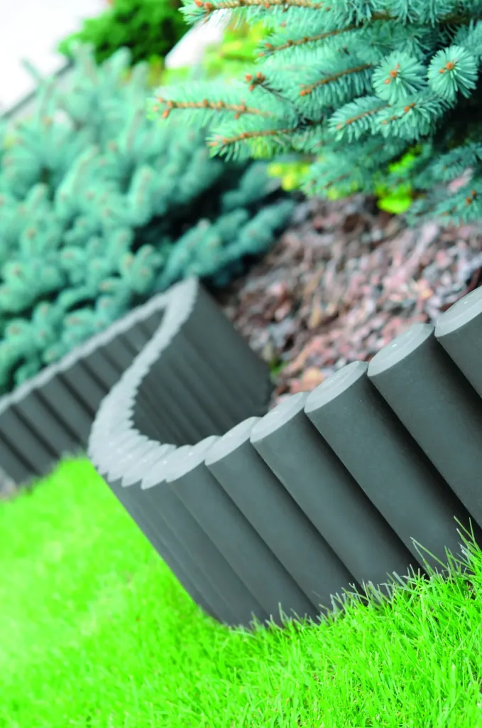 Bed edging PALISADE, grey - 10 pieces - 2.7 m