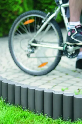 Bed edging PALISADE, grey - 10 pieces - 2.7 m