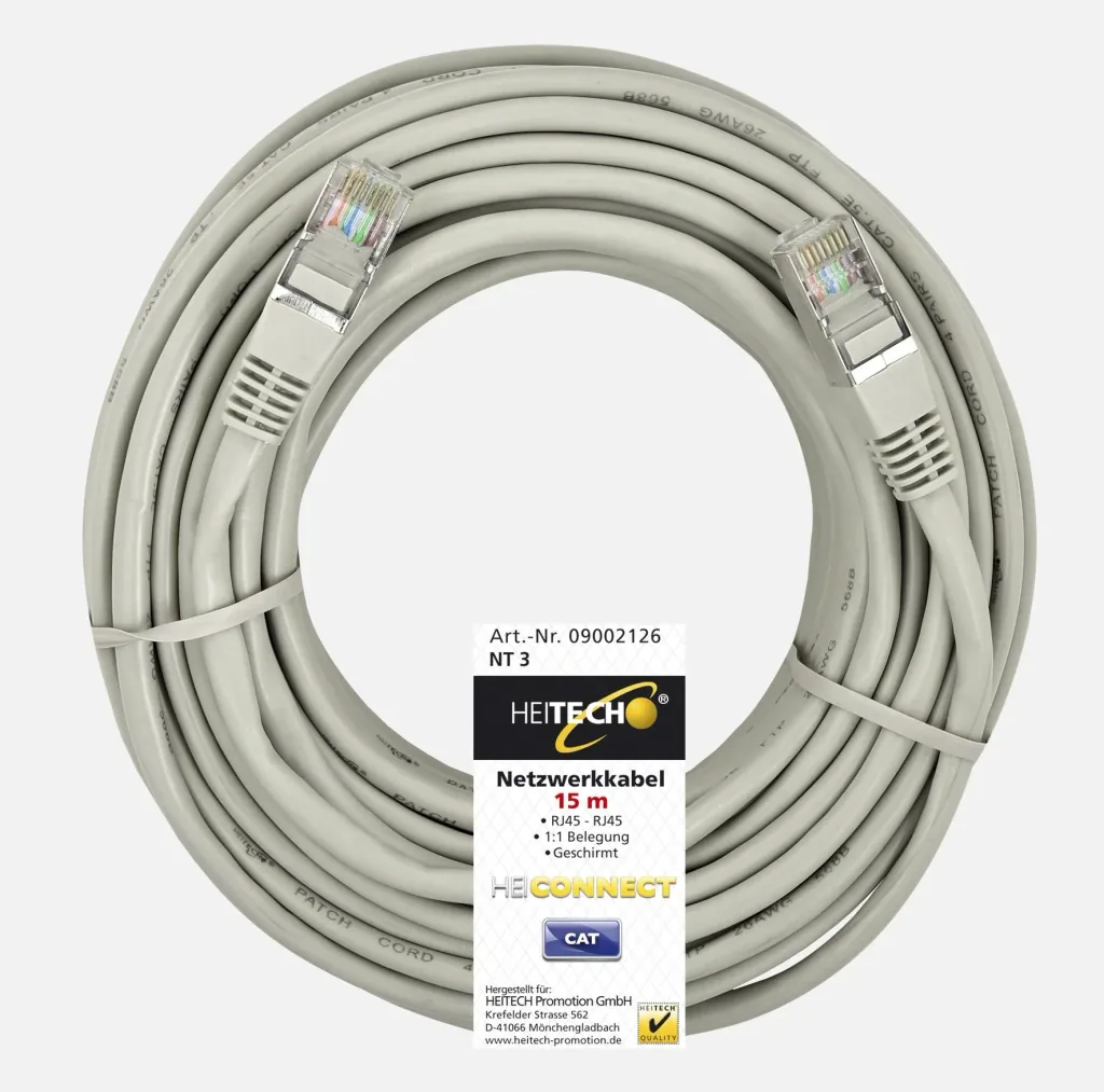 Network cable 15m RJ45-RJ45