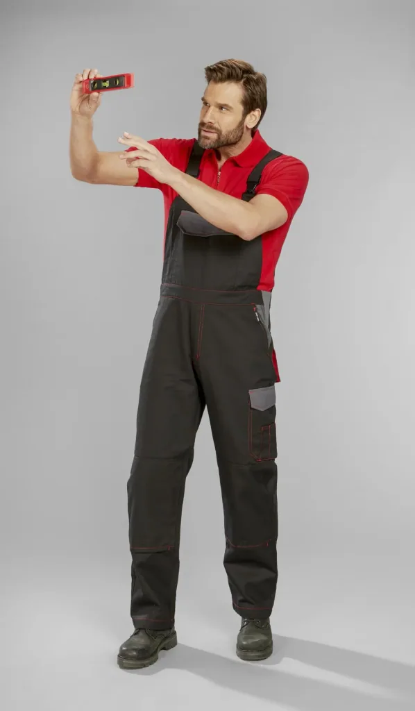 Dungarees for work and leisure, color black, size 64