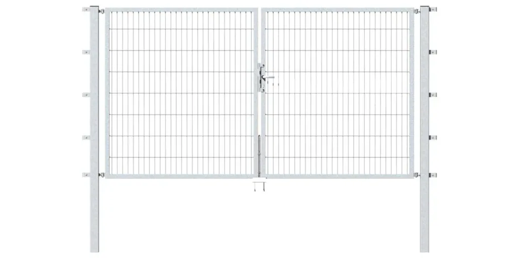 Double gate Flexo with accessories, hot-dip galvanized, width 200 cm, height 200 cm, PF: 60x60 cm